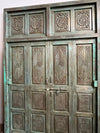 Antique Carved Door Teak Wood Double Door Hinged Garden Door