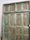 Antique Carved Door Teak Wood Double Door Hinged Garden Door