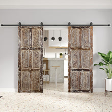 Carved Doors Vintage White Rustic Farmhouse Barn Doors 96x30