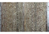 Vintage Carved Barn Door Whitewash Lotus Mandala Door Panel 80x36