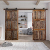 Vintage Carved Door Rustic Farmhouse Reclaimed Wood Pantry Doors 80x36