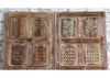 Floral Carved Door Wooden Sliding Barn Door Vintage Whitewash Door 80