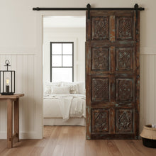  Distressed Blue Carved Door Reclaimed Wood Barn Doors 
