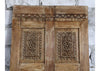Antique Carved Wood Door Brass Studs Barndoor Hinged Pantry Door 80x27