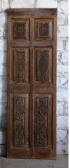 Hand Carved Door Vintage Rustic Wood Pantry Barndoor 80
