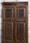 Hand Carved Door Vintage Rustic Wood Pantry Barndoor 80