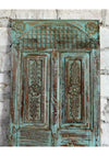 Vintage Carved Door Rustic Farmhouse Blue Sliding Barndoor Panel 80x25