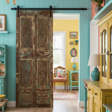  Vintage Carved Barn Door Distressed Reclaimed Wood Farmhouse Doors 