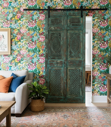  Vintage Carved Door Single Barndoor Distressed Wooden Home Door 80x38