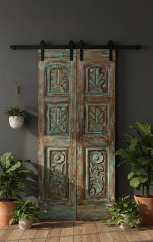  Vintage Carved Doors Reclaimed Farmhouse Barndoor