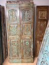 Vintage Carved Double Doors Floral Spanish Style Barndoors 80x35