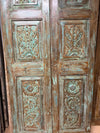Vintage Carved Double Doors Floral Spanish Style Barndoors 80x35