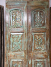 Vintage Carved Double Doors Floral Spanish Style Barndoors 80x35