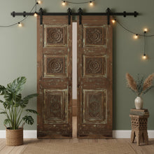  Vintage Farmhouse Barn Door Mid-Century Rustic Farmhouse Sliding Door