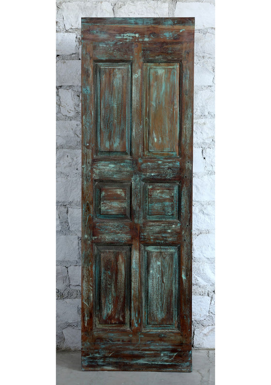 Vintage French Doors Floral Carved Door Sliding Barndoor Single Door 80x25.25