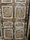 Vintage Statement Carved Door Rustic Distressed Single Barndoor