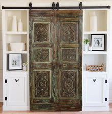  Vintage French Double Doors Farmhouse Carved Barndoors 80x38