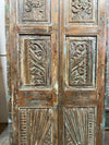 Antique Arched Carved Barn Doors Vintage Sliding Door Statement Door 