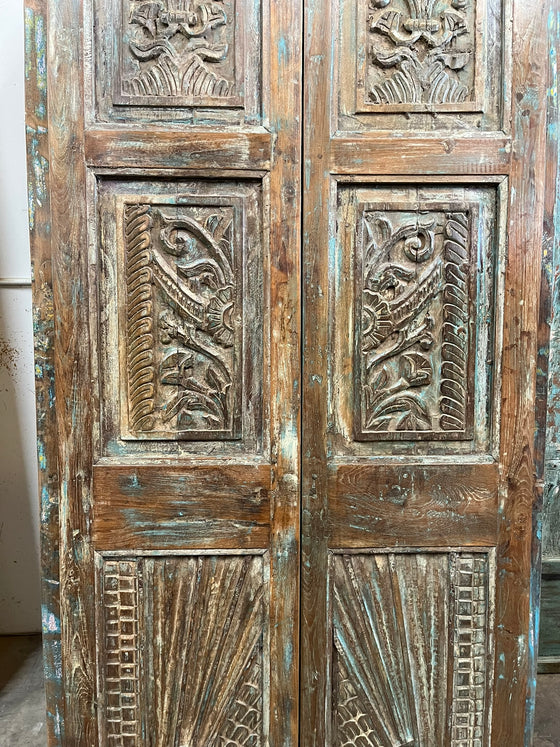 Antique Arched Carved Barn Doors Vintage Sliding Door Statement Door 