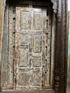 Reclaimed Wood Vintage Carved Barn Door Farmhouse Statement Door 