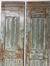Antique Carved French Doors Brass Studs Custom Double Barndoors 80x40