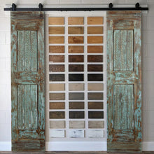 Antique French Barn Door Rustic Carved Wood Double Doors 80x41