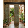 Antique Carved Indian Doors with Brass Studs Rustic Farmhouse Barndoors
