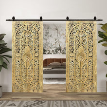  Hand Carved Lotus Lattice Wood Door Wall Panel Room Divider 80