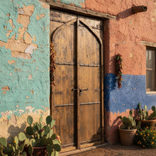  Huge Antique Entry Gate Double Doors Rustic Teak Wood Fortress Doors 108x50