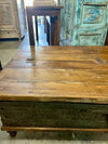 Rustic Farmhouse Coffee Table with Storage Chest Accent Furniture