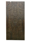 Boho Lotus Carved Wall Panel Dark Wood Headboard 60x30
