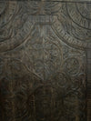 Boho Lotus Carved Wall Panel Dark Wood Headboard 60x30