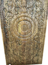 Vintage Farmhouse Wall Decor Lotus Carved Wood Headboard Home Decor