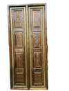 Vintage Indian Temple Doors – Ornate Hand-Carved Om Double Doors | Sacred Entryway