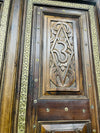 Vintage Indian Temple Door Ornate Hand Carved Om Double Doors 82