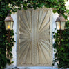 Vintage Brass Cladded Door Panel Rustic Farmhouse Carved Double Doors