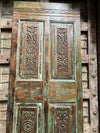 Antique Carved Sliding Door Vintage Reclaimed Wood Barndoor Panel 