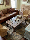 Reclaimed Carved Wood Coffee Table – Plantation Style Living Room Table
