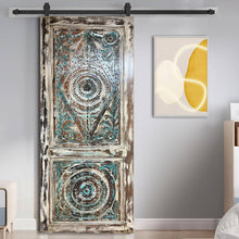  Harmony Chakra Carved Wooden Door Boho Barn Door 84X36
