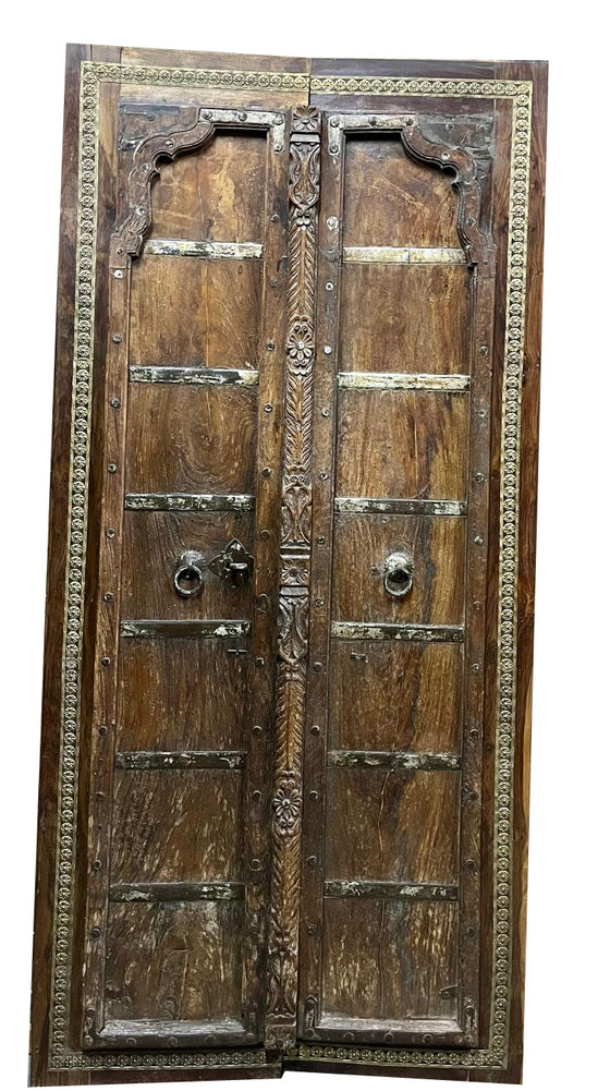 Authentic Antique Double Door Rustic Wine Room Barndoors