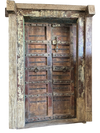 Antique Indian Door with Frame – Rustic Ranch Farmhouse Front Door Garden Door 