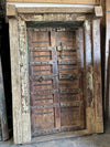 Antique Indian Door with Frame – Rustic Ranch Farmhouse Front Door Garden Door 