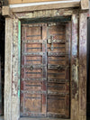 Antique Indian Door with Frame – Rustic Ranch Farmhouse Front Door Garden Door 