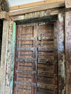 Antique Indian Door with Frame – Rustic Ranch Farmhouse Front Door Garden Door 