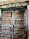 Antique Indian Door with Frame – Rustic Ranch Farmhouse Front Door Garden Door 
