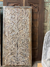 Vintage Carved Barn Door Tree Of Life Whitewash Wall Art Panel Sliding Door 