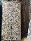 Vintage Carved Door Tree Of Life Whitewash Wall Art Sliding Barn Door