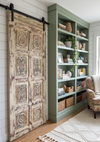 Vintage Carved Door Sandwashed Closet Bedroom Shabby Chic Sliding Barndoor 