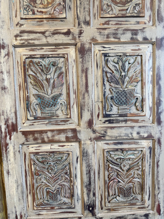 Vintage Carved Door Sandwashed Closet Bedroom Shabby Chic Sliding Barndoor 