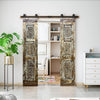 Antique Teak Carved Barn Door Reclaimed Wood Double Door